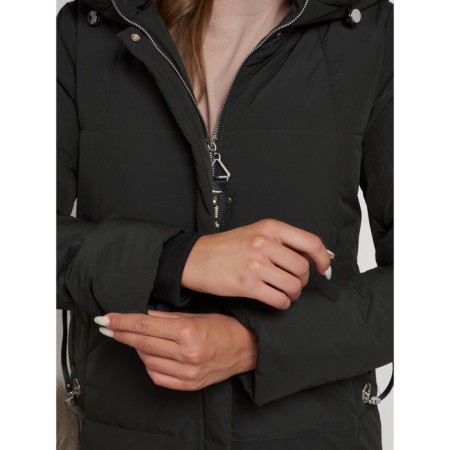 Coat insulated winter female, size 54, dark green color-16