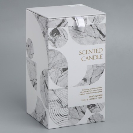 Candle in concrete aromatic "lily", soy wax-9