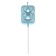 Candle in the cake on the skewer "Almaz", the number "8", blue, 4.8x2.6 cm