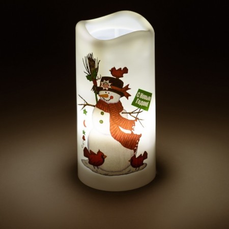 Lamp New Year's era Egnds-SN "Candle. Snowman »Warm light, led-3