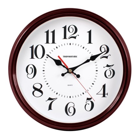 Walls Wall interior, silent, d-31 cm, burgundy rim