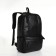 City backpack of artificial leather with lightning, 5 pockets, black color