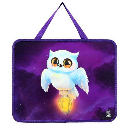 A4 notebook folder on zipper plastic 75mm 330 x 260 PM-A4-26 virgins “September 1: owl”-2