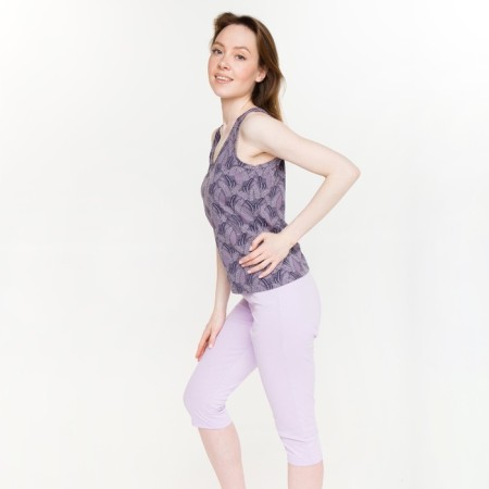 Female set (T -shirt, Bridges), lilac color, size 44-4