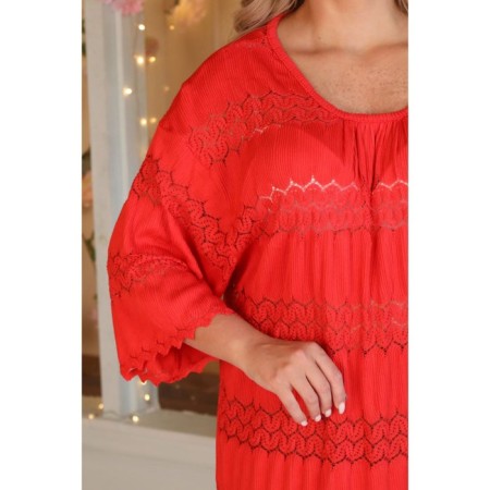 Women's dress, size 54, red color-11