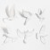 Wall -wall decor "Birds" 6 pieces 14 x 23.5 x 6 cm, white