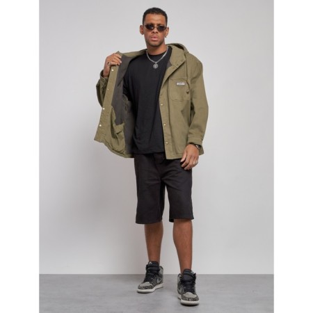 Jeaning male jacket, size 54, khaki color-11