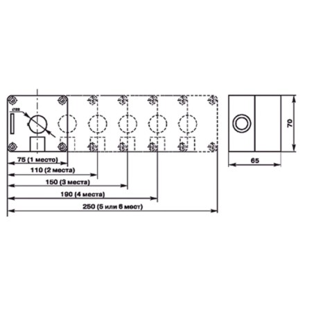 Corps Plastic KP 4 buttons 22 mm-4