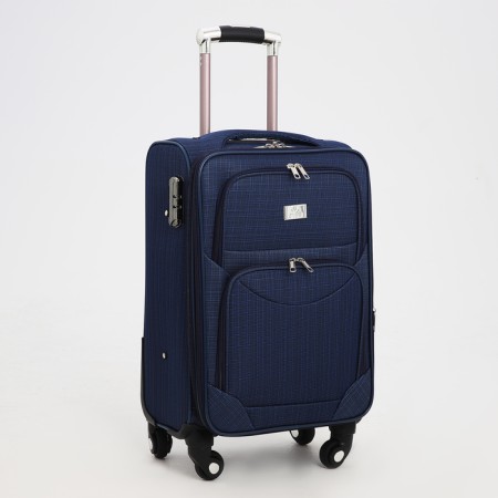 Small suitcase 20 "on lightning, code castle, with extension, blue color-1