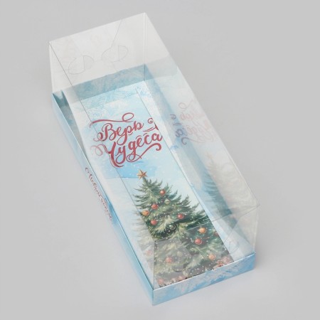 Box with a transparent cover for the roll "Believe in miracles", 30 x 12 x 12-2