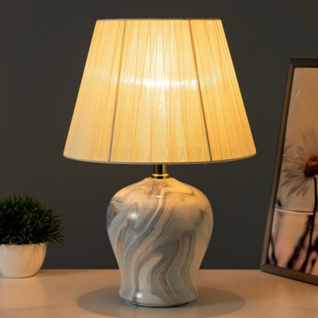 Simona table lamp E27 40W white-lazor 25x25x36 cm Risalux-1