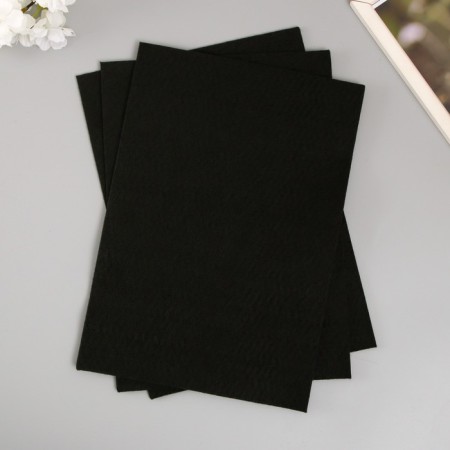 A set of soft felt "Astra" (3 pcs) black, 3 mm, 400 gr. 20x30 cm-1
