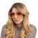Women's sunscreen glasses "OneSun", UV 400, pipe 15 cm, lens 5.2x4.2 cm