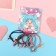 Hair elastic band "Comics" (set of 5 pcs) girl tail, 3 cm, mix
