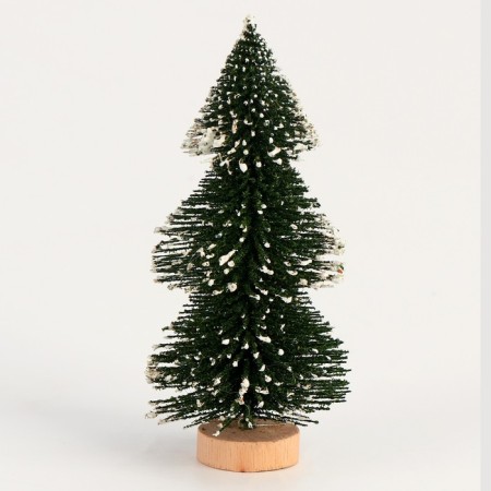 Miniature Puppet "Christmas tree with snow", set of 3 pcs., Size 1 pc. - 8 × 4 × 4 cm-1