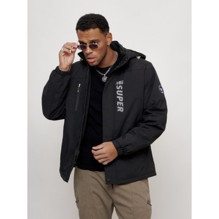 Sports male jacket, size 54, black color-11