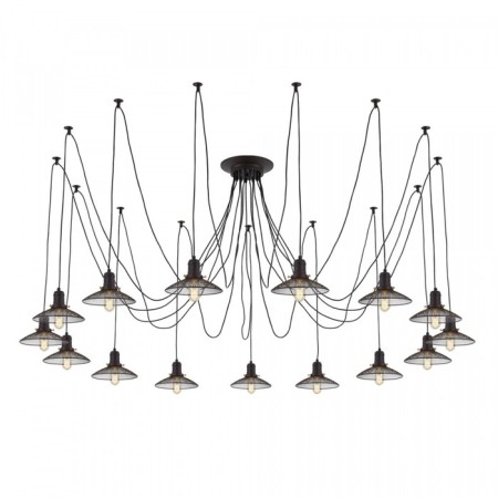 Suspended Citilux “Edison” CL451152, 15x75W, E27, Black Color Black-15