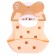 Bibslate for feeding "Bear", silicone, with pockets, beige