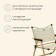 Folding chair, 53 x 47 x 63 cm, up to 120 kg, beige color