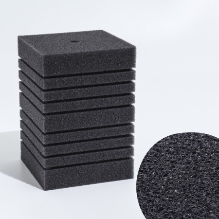 Rectangular sponge for the turbo filter No. 16, 14 x 14 x 20 cm, gray