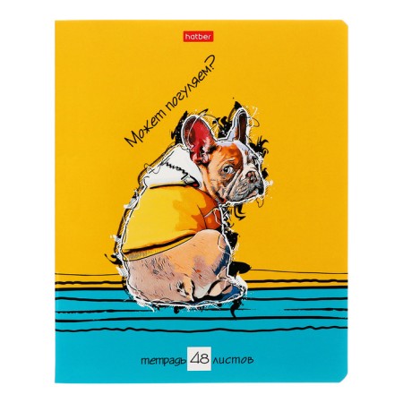 Notebook of 48 sheets in the "Zoostatus" line, cover coated cardboard, block 65 g/m2, mix-5