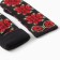 Double female mittens "ornament", black/red color, rn 18