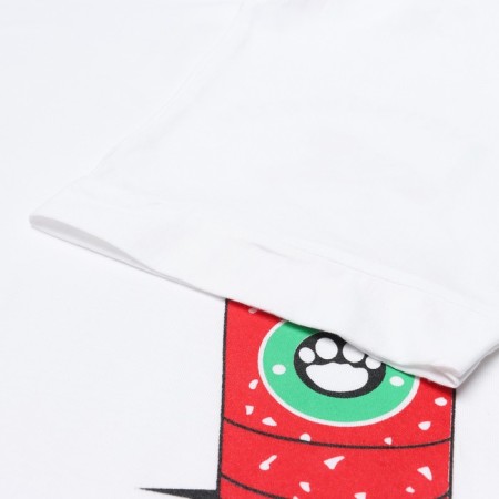 Homemade female "kitten in a glass" (T -shirt/pants), white/red color, size 46-7