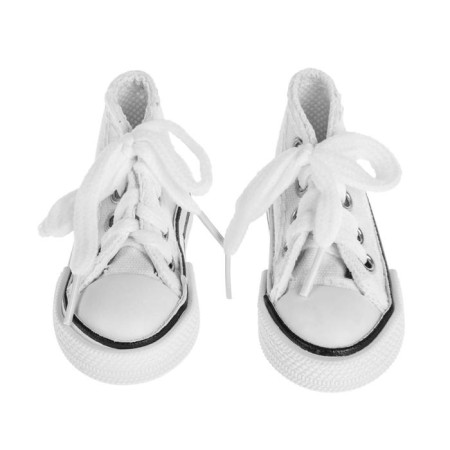 Doll sneakers, sole length 7.5 cm, white color-2
