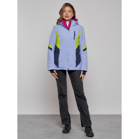 Ski jacket women's winter, size 46, purple color-10