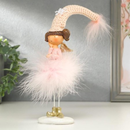 Polystone souvenir "Angel-girl in the pink down jacket" MIX 32x5.5x7 cm-1