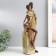 Souvenir Polystone "African couple" gold pattern - circles 14x11x36 cm