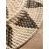 Decorative wicker rattan "Sun", 40x40x4 cm, black and white