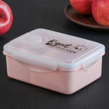Lancer-bex Plastic "Comple", 2 sections, spoon, rectangular, 18.5x14x6.5 cm, color mix