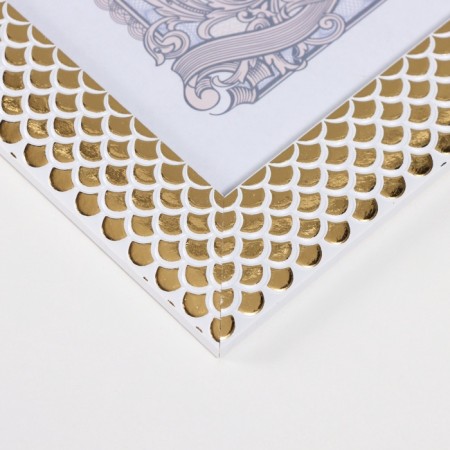Photo frame Plastic format A4 "Golden Scales" White 34.2x25.5 cm-2