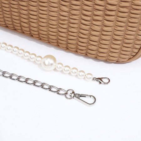 Baget Baget with zipper, long belt, beige color-6