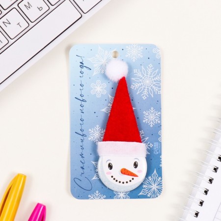 New Year of the setting icon with a cap d = 35 mm "Snowman" 6.5x11 cm-1
