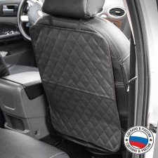 Nut-wrap-nasepine on the back of the seat Cartage, eco-leather, rhombus, black, 60 x 40 cm, black