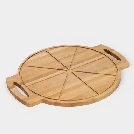 Pizza board with ADELICA handles "Italiano", 55 × 45 × 2 cm, birch, saturated with oil-6