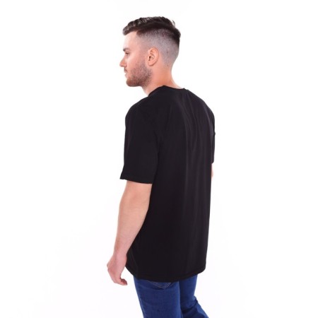 T -shirt male, black color/print mix, size l-1