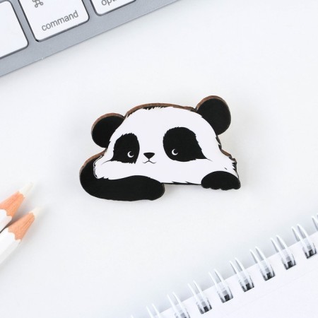 Wooden icon "Panda", 4 x 2.7 cm-2