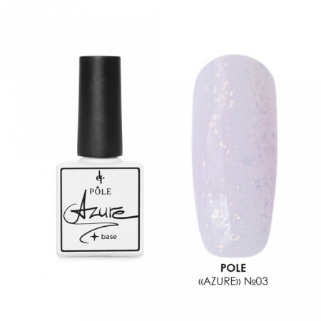 Camouflage base Pole Azure Potal, with mother -of -pearl mica, No. 3, 8 ml