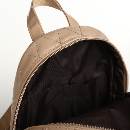 Women's backpack on lightning, beige color-4