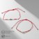Bracelet-reinforcing "red thread" set 2 pcs., Beads, black and white color