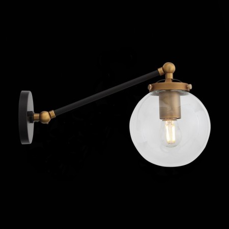 Sconces st. SL234.411.01. Varieta. 1x40 W, E27, 14x21 cm, black color, gold-3