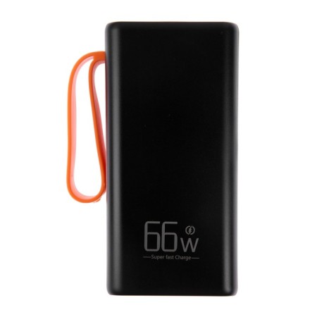 External battery YM-653, 30,000 mAh, 66 W, 4USB, 3TYPE-C, lantern, fast charging, black-4