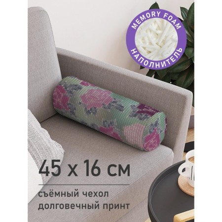 Pillow Bellard "Fridged roses, decorative, size 16x45 cm