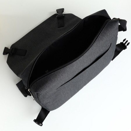 Male bag, Medvedkovo, dark gray color-3