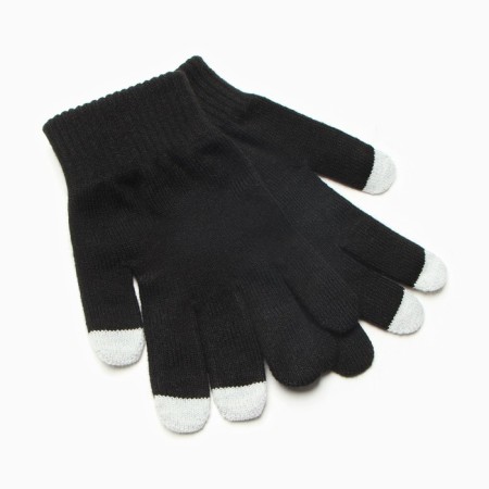 Female gloves, black color, size 18-1