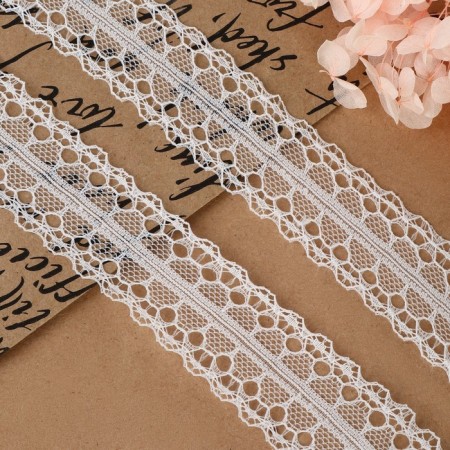 Capricon lace, 28 mm × 10 ± 1 m, white color-1