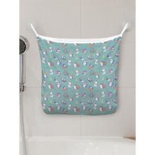 Organizer in a bath on suction cups “Winter fun of animals”, for storing toys and trifles, size 33x39 cm